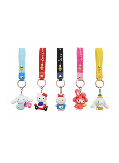 Pack of 5 Cartoon Characters Keychains