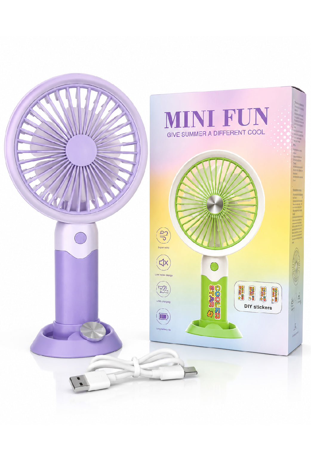 Handheld Fan - Purple