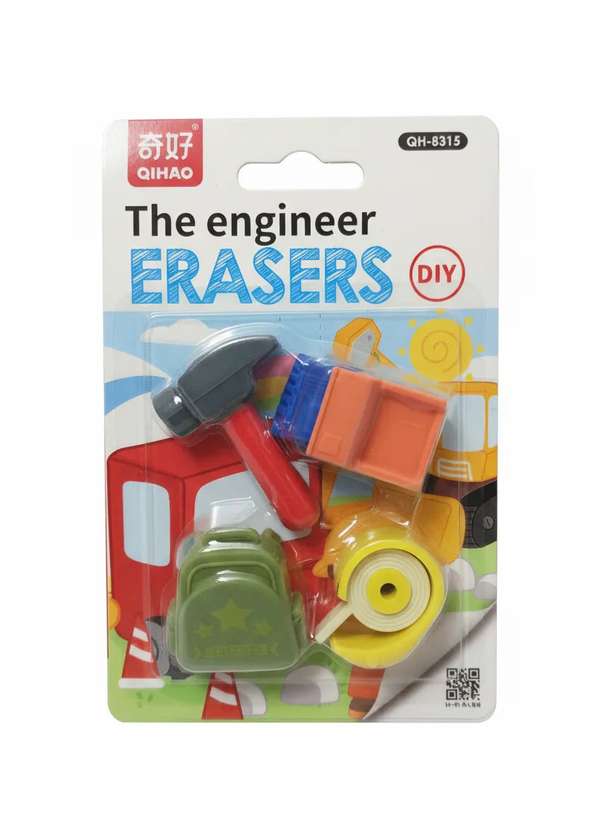 Card Packing Erasers