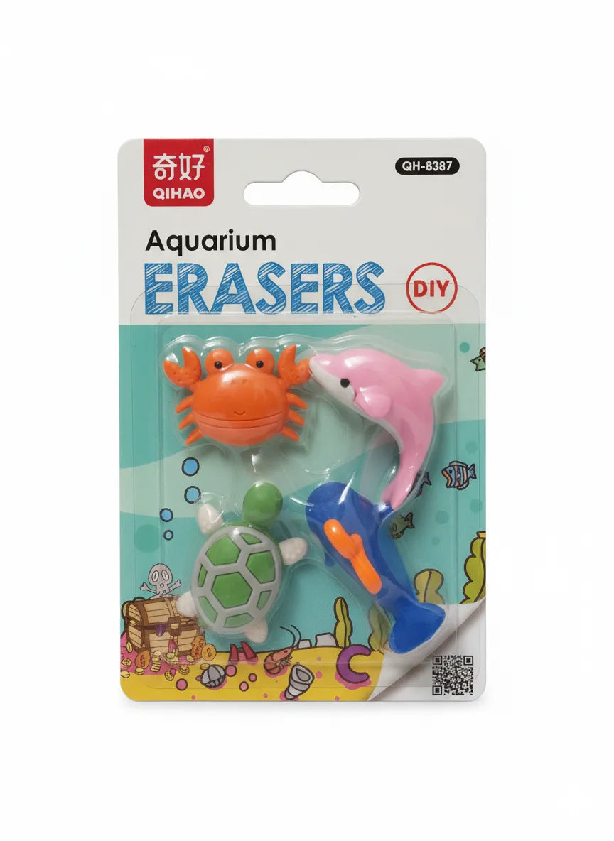 Card Packing Erasers