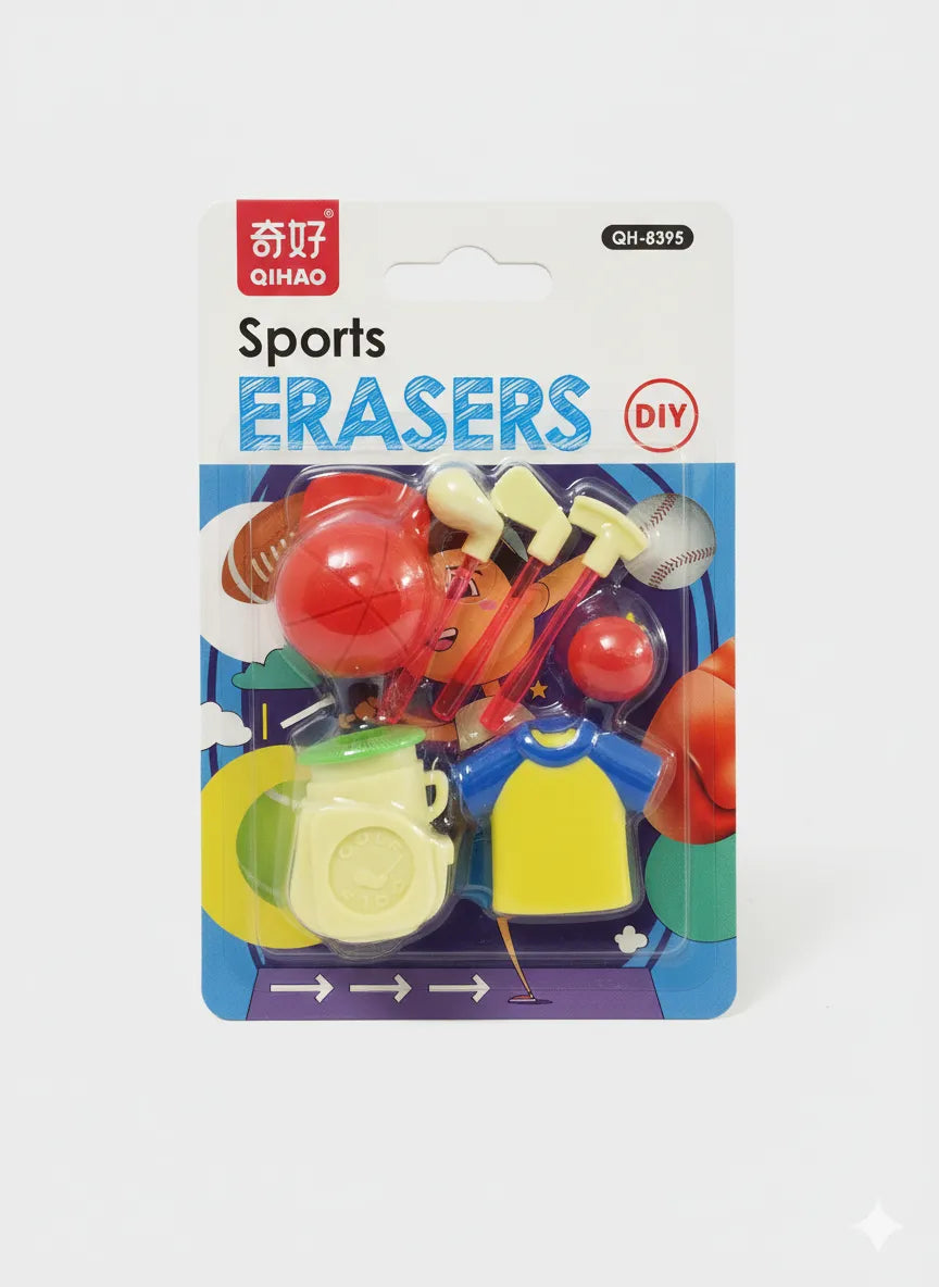 Card Packing Erasers