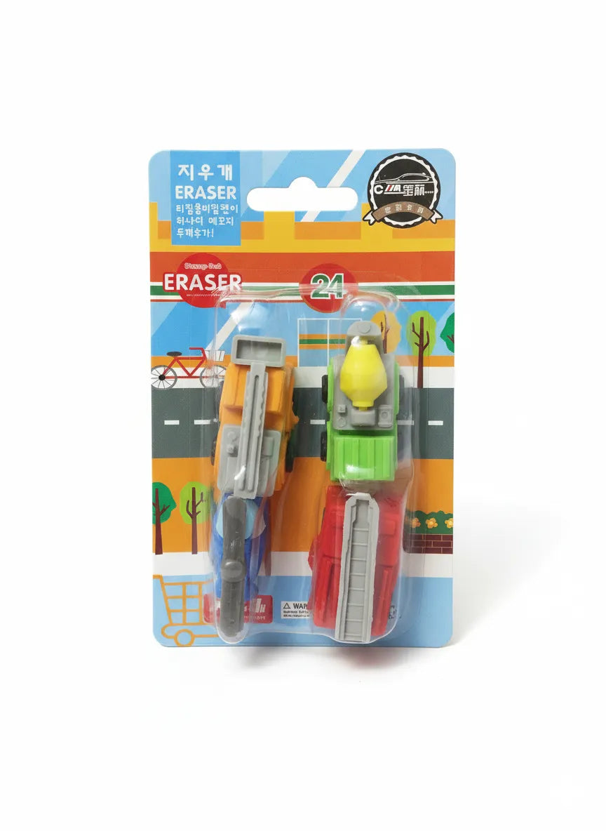 Card Packing Erasers